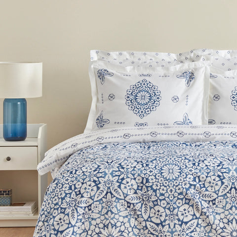 Karaca Home Ida 100% Turkish Cotton Duvet Cover Set, Double, Fuchsia