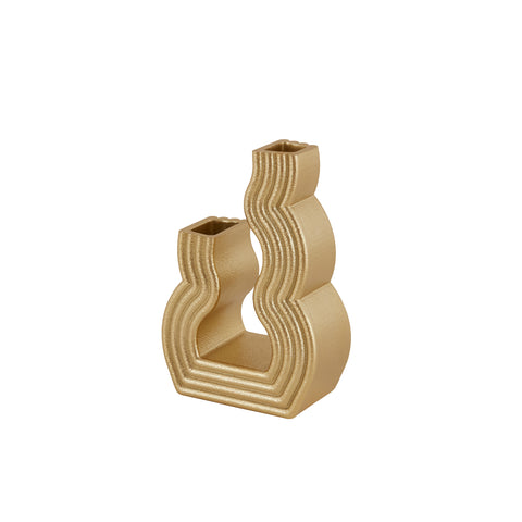 Karaca Vendi Vase, 13.5 x 7.5 x 20 cm, Gold