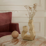 Karaca Vendi Vase, 13.5 x 7.5 x 20 cm, Gold