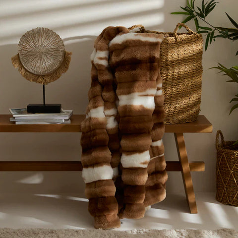 Karaca Rabbit Sherpa Blanket, 130x150cm, Single, Brown