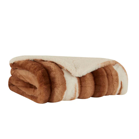 Karaca Rabbit Sherpa Blanket, 150x200cm, Single, Brown