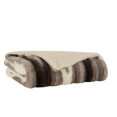Karaca Rabbit Powder Sherpa Blanket, 130x150cm, Single, Grey