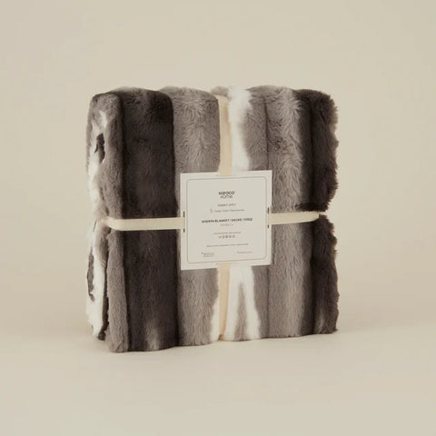 Karaca Rabbit Sherpa Blanket, 150x200cm, Single, Grey