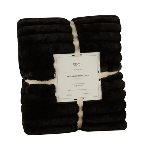 Karaca Rabbit Sherpa TV Blanket, Single, 130x150cm, Black