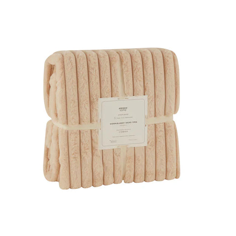 Karaca Rabbit Sherpa TV Blanket, 130x150cm, Single, Beige