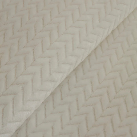 Karaca Leaves Wellsoft Blanket, Single, 150x200cm, White