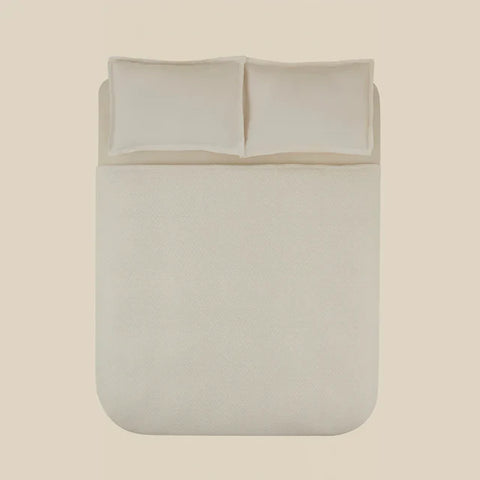Karaca Leaves Wellsoft Blanket, Double, 200x220cm, White