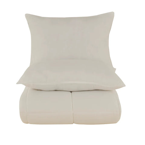 Karaca Home Basic Microfiber Duvet Cover Set, Offwhite