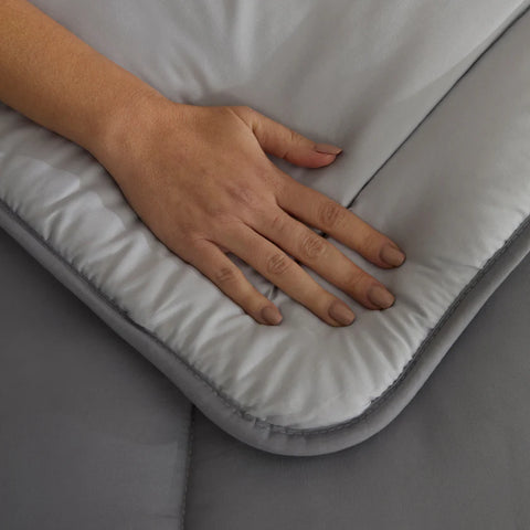 Karaca Home Double Face Duvet Cover, 155x220cm, Anthratice-Grey