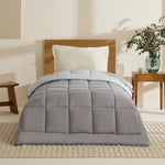 Karaca Home Double Face Duvet Cover, 135x200cm, Anthratice-Grey