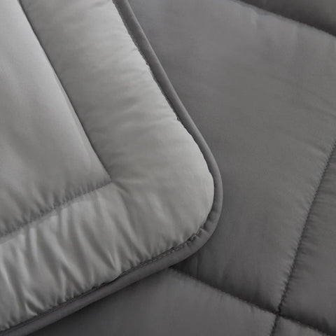 Karaca Home Double Face Duvet Cover, 155x220cm, Anthratice-Grey