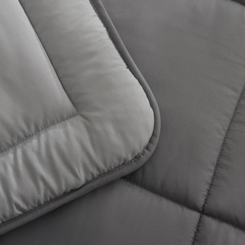 Karaca Home Double Face Duvet Cover, 135x200cm, Anthratice-Grey