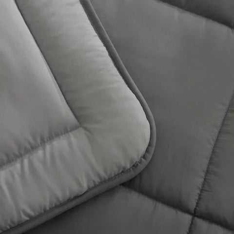 Karaca Home Double Face Duvet Cover, 200x200cm, Anthratice-Grey