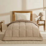 Karaca Home Double Face Duvet Cover, 135x200cm, Beige-Mocha
