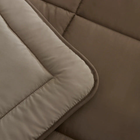 Karaca Home Double Face Duvet Cover, 200x200cm, Beige-Mocha