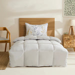 Karaca Leaf Duvet and Pillow Set, Single, 135x200+50x70, Grey