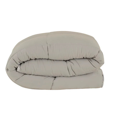 Karaca Leaf Comforter Set, Double, 200x200+2x50x70cm, Grey