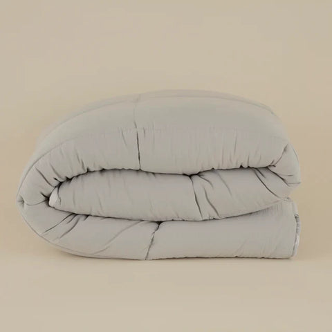 Karaca Leaf Comforter Set, Double, 200x200+2x50x70cm, Grey