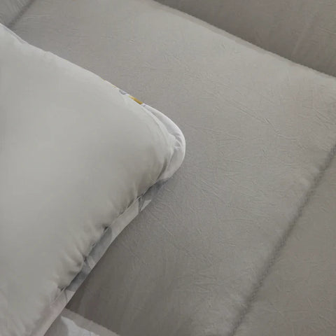 Karaca Leaf Comforter Set, Double, 200x200+2x50x70cm, Grey