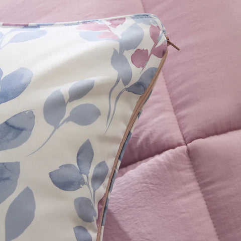 Karaca Leaf Comforter Set, Double, 200x200+2x50x70cm, Multi