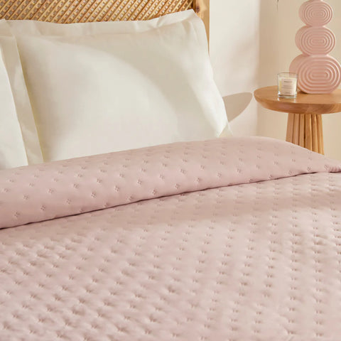 Karaca Home Breezy Bedspread, Double, Powder Pink