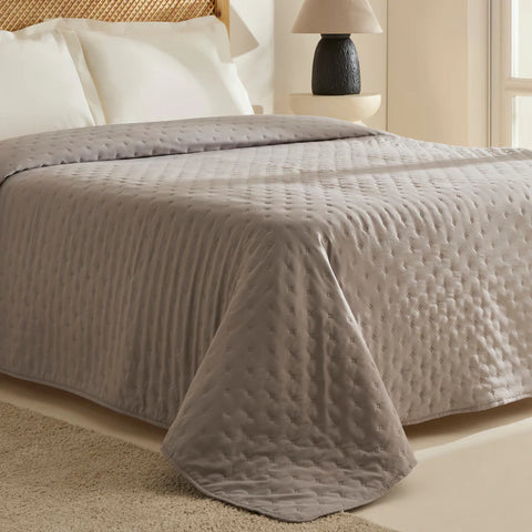 Karaca Home Breezy Bedspread, Double, Grey