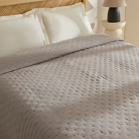 Karaca Home Breezy Bedspread, Double, Grey