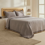 Karaca Home Fiona Bedspread Set, Double, Grey