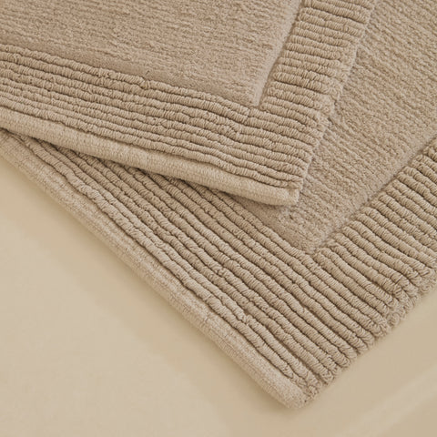 Karaca Odetta Bath Mat Set, 60x90cm+40x60cm, Ecru