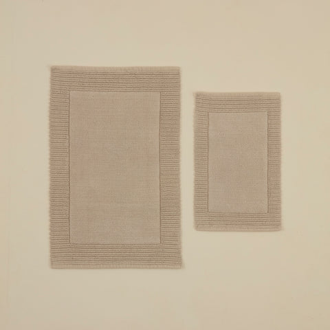 Karaca Odetta Bath Mat Set, 60x90cm+40x60cm, Ecru