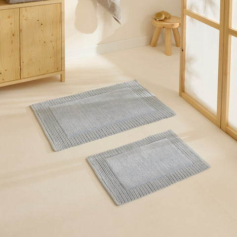 Karaca Odetta Bath Mat, 60x90cm+40x60cm, Grey