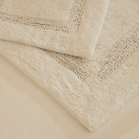 Karaca Pauline Bath Mat Set, 60x90cm+40x60cm, Offwhite