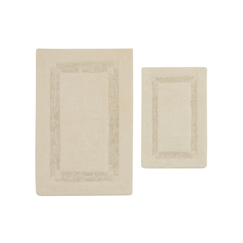 Karaca Pauline Bath Mat Set, 60x90cm+40x60cm, Offwhite