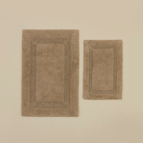 Karaca Pauline Bath Mat Set, 60x90cm+40x60cm, Beige