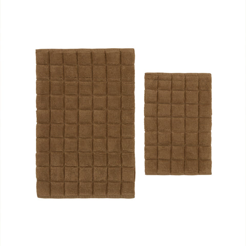 Karaca Simon Bath Mat Set, 60x90cm+40x60cm, Brown