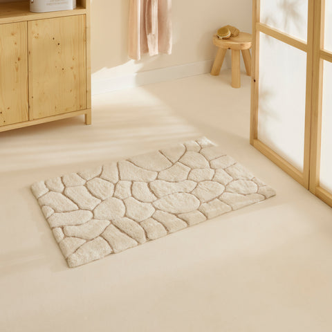 Karaca Stone Bath Mat, 50x80cm, Offwhite