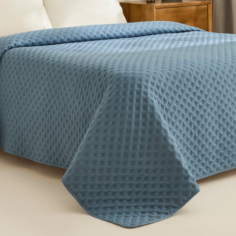 Karaca Ines Bedspread Set, Single, Dark Blue