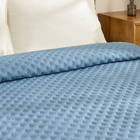 Karaca Ines Bedspread Set, Single, Dark Blue