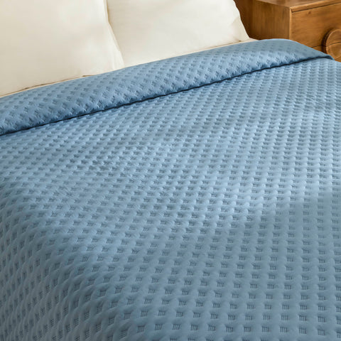 Karaca Ines Bedspread Set, Single, Dark Blue