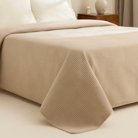 Karaca Chloe Bedspread, Double, Beige