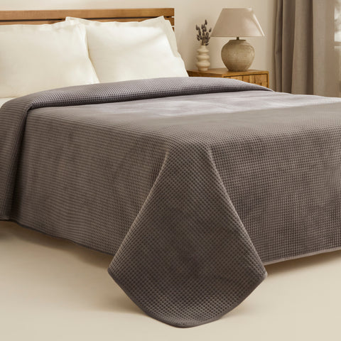 Karaca Chloe Bedspread, Double, Anthracite