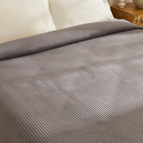 Karaca Chloe Bedspread, Double, Anthracite