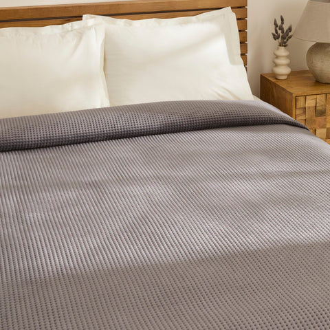 Karaca Chloe Bedspread, Double, Anthracite