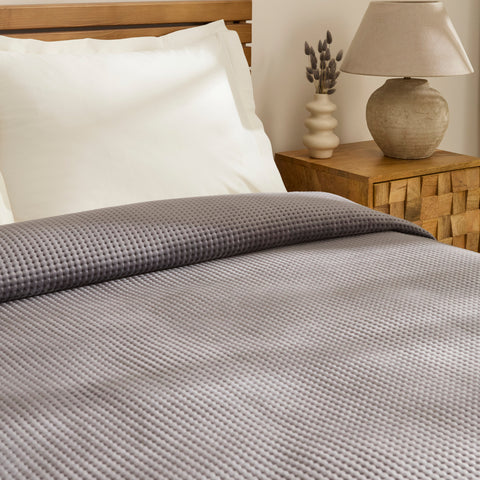 Karaca Chloe Bedspread, Double, Anthracite