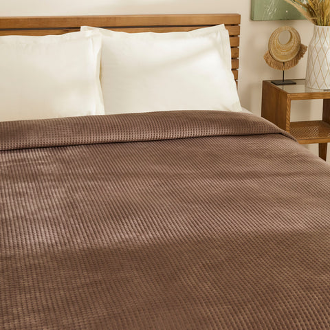 Karaca Chloe Bedspread, Single, Brown