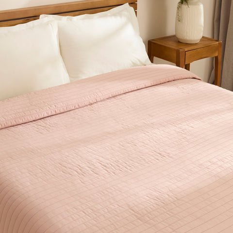 Karaca Freya Bedspread, Single, Powder Pink