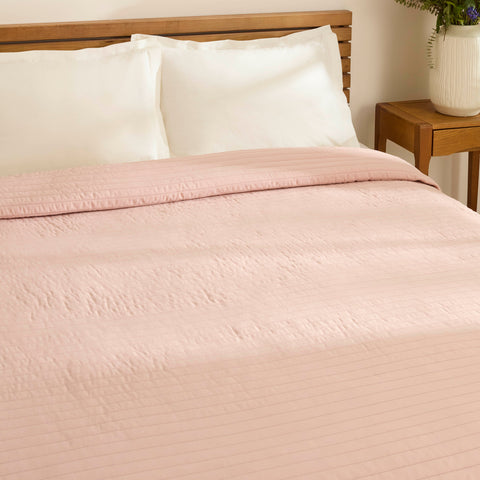 Karaca Freya Bedspread, Single, Powder Pink