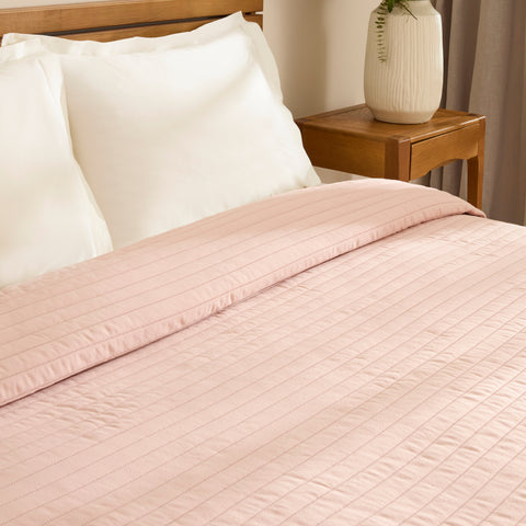 Karaca Freya Bedspread, Double, Powder Pink