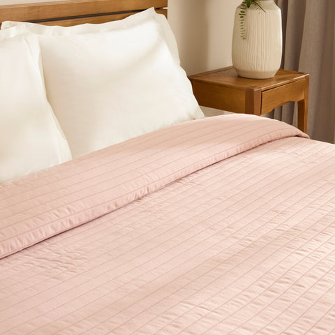 Karaca Freya Bedspread, Double, Powder Pink