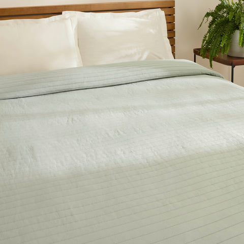 Karaca Freya Bedspread, Double, Sage Green
